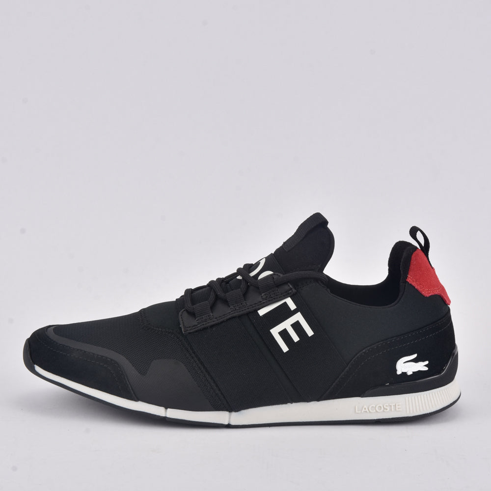 LACOSTE MANEVRA ELITE 0120 1 CMA BLK/RED TEXTILE 40CMA00041B5