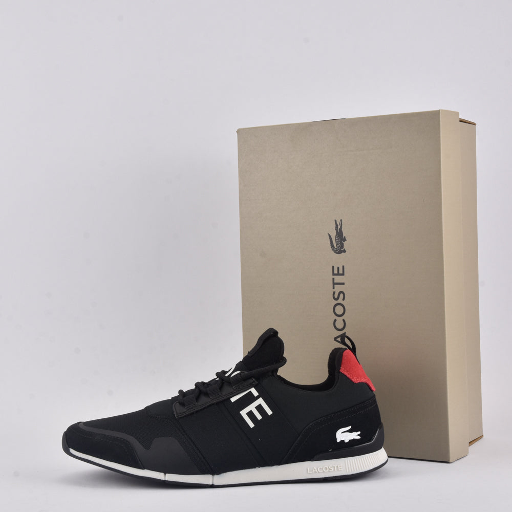 LACOSTE MANEVRA ELITE 0120 1 CMA BLK/RED TEXTILE 40CMA00041B5
