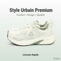 PEAK TRAINING RUNNING SHOES-WHITE/GREEN