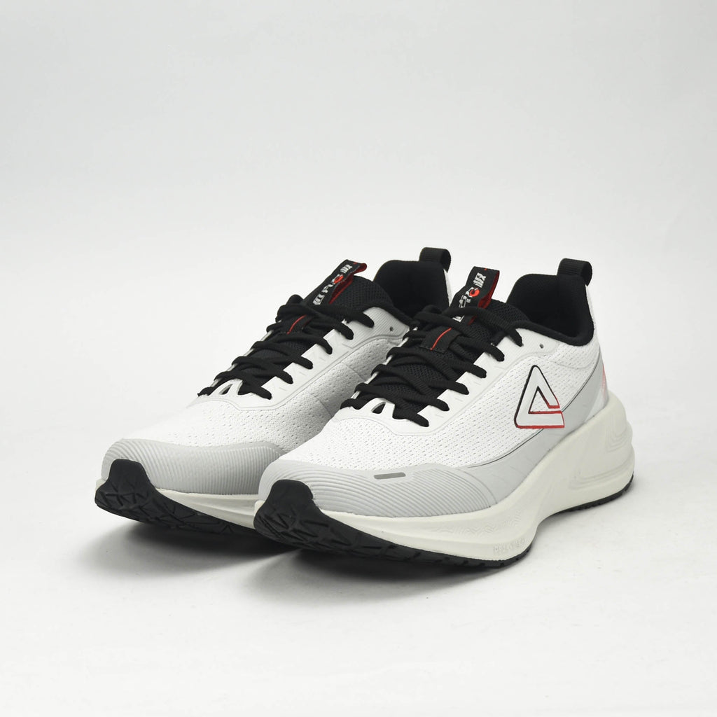 PEAK CUSHION RUNNING SHOES-LT.GREY/BLACK EXT54387H-2220