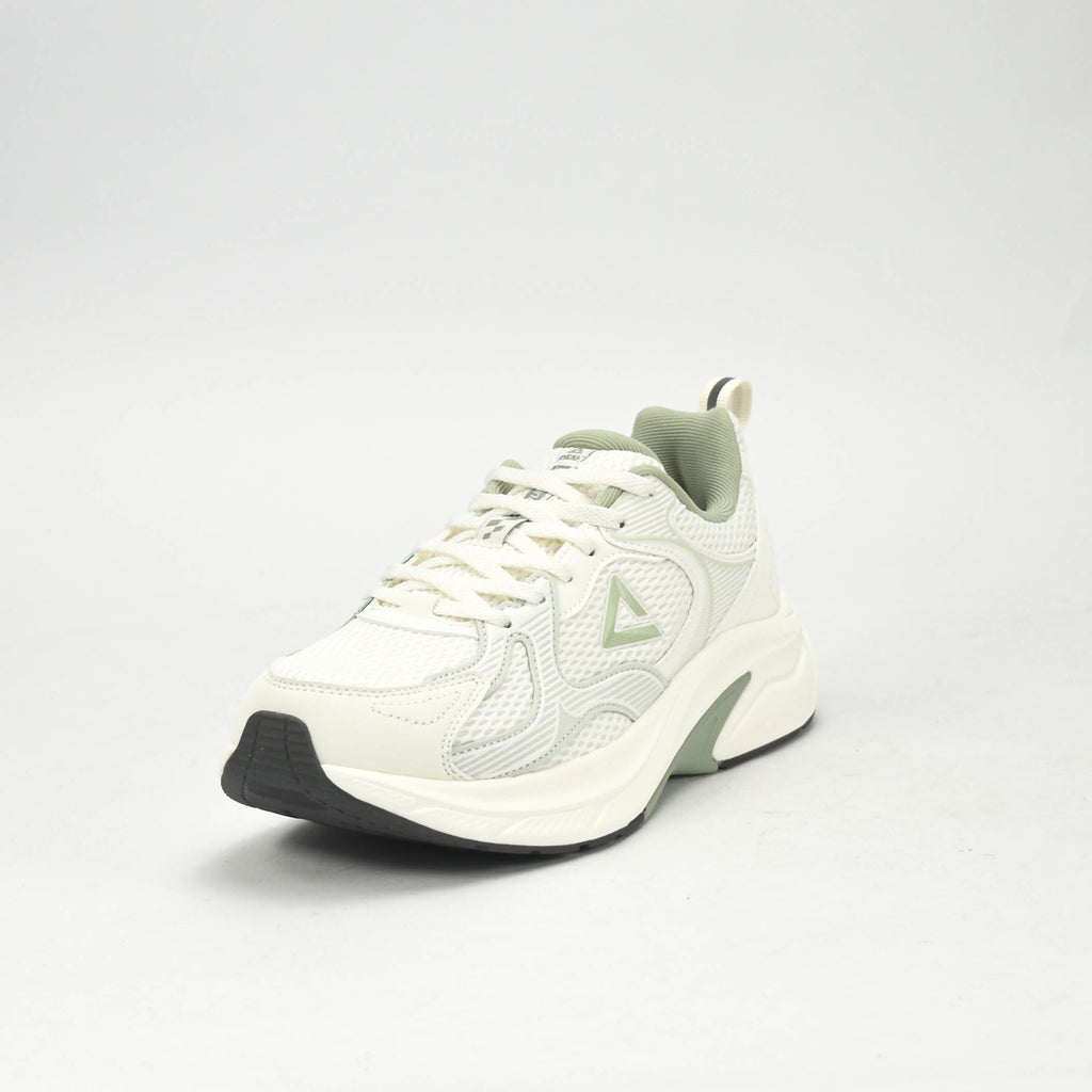 PEAK TRAINING RUNNING SHOES-WHITE/GREEN